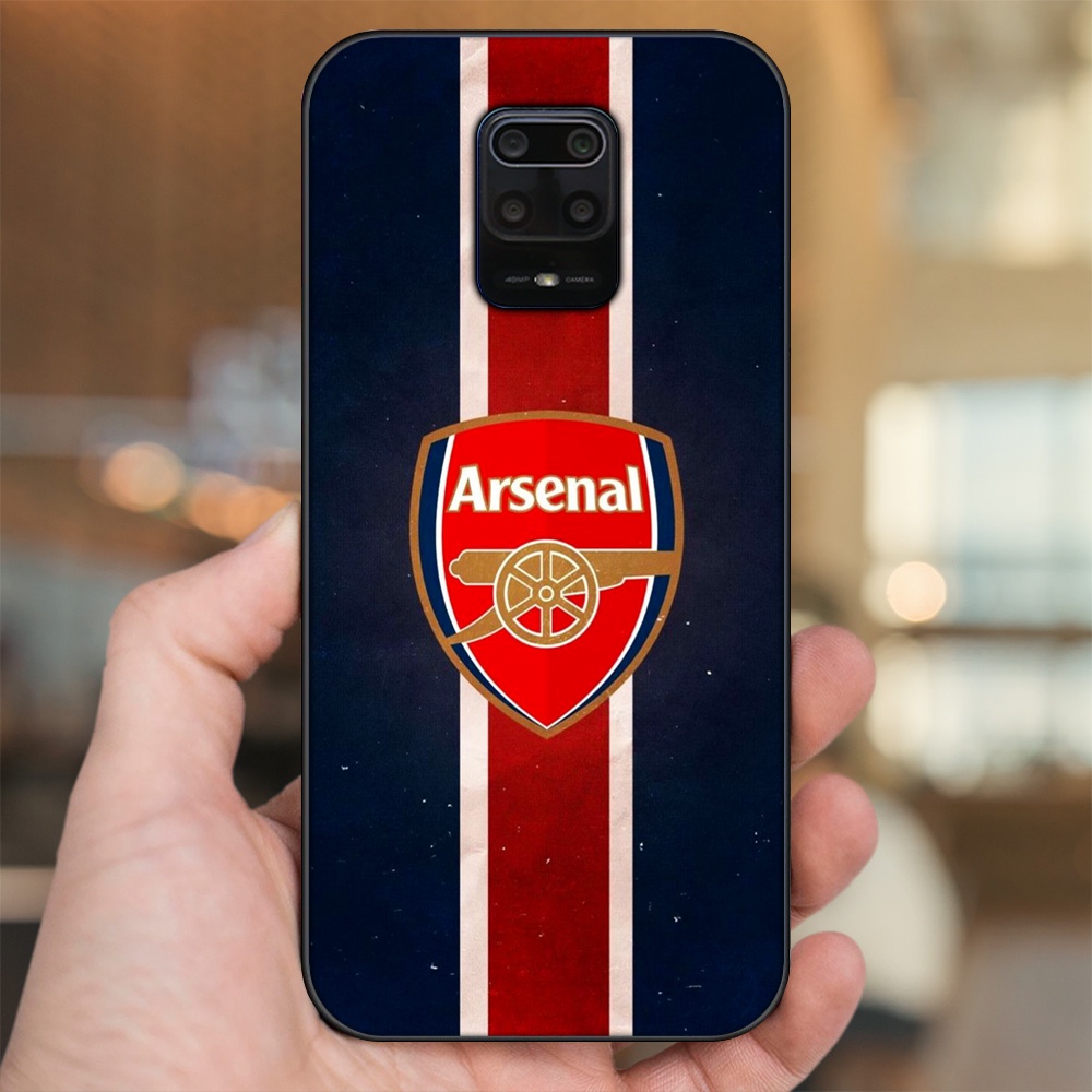 Ốp lưng Xiaomi Redmi Note 9s, Note 9 Pro viền đen in hình Arsenal FC