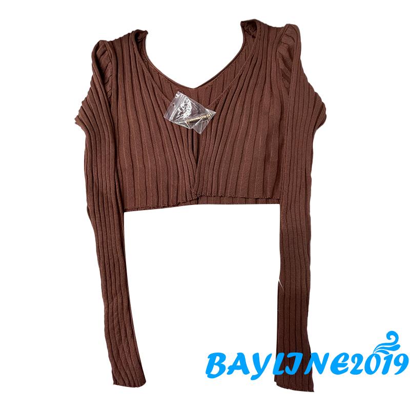 Áo Sơ Mi Dài Tay Cổ Sâu Màu Sắc Thời Trang Dành Cho Nữ