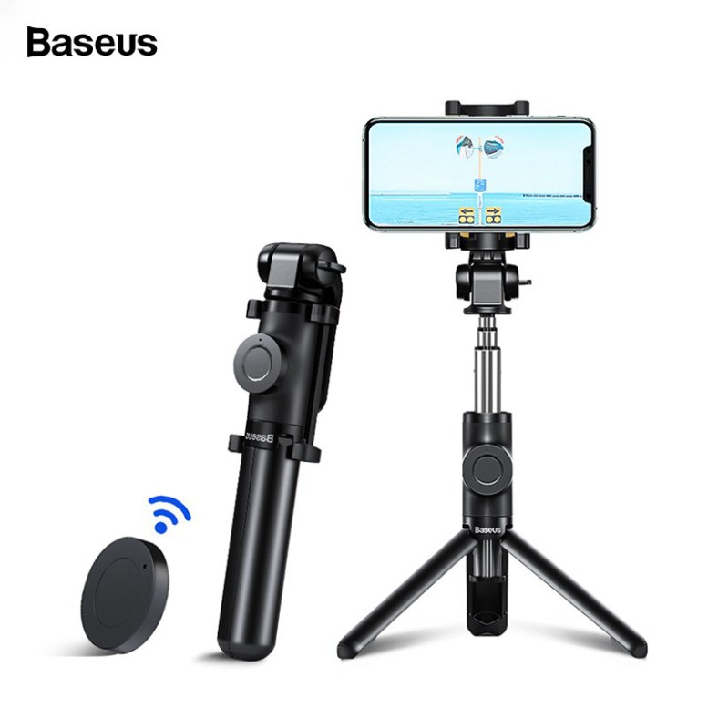 Gậy Selfie Baseus 3 Chân Đứng Điều Khiển Bluetooth Không Dây Có Thể Gấp Lại Và Kéo Dài