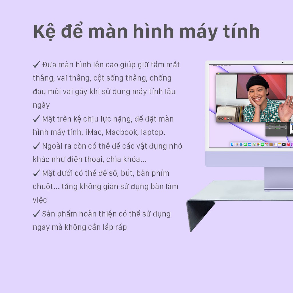 Kệ để màn hình máy tính bằng thép cao cấp - chắc nhẹ bền đẹp, xài ngay không cần lắp ráp - ship toàn quốc | BigBuy360 - bigbuy360.vn
