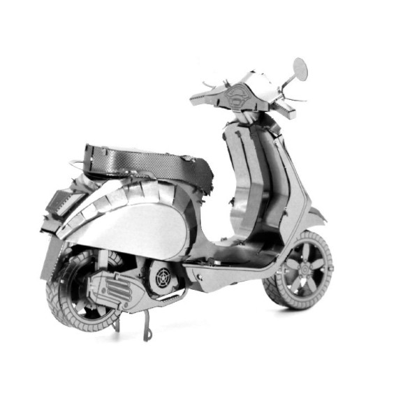 Mô hình 3D kim loại chưa lắp ráp mô phỏng xe Vespa 125, cực đẹp