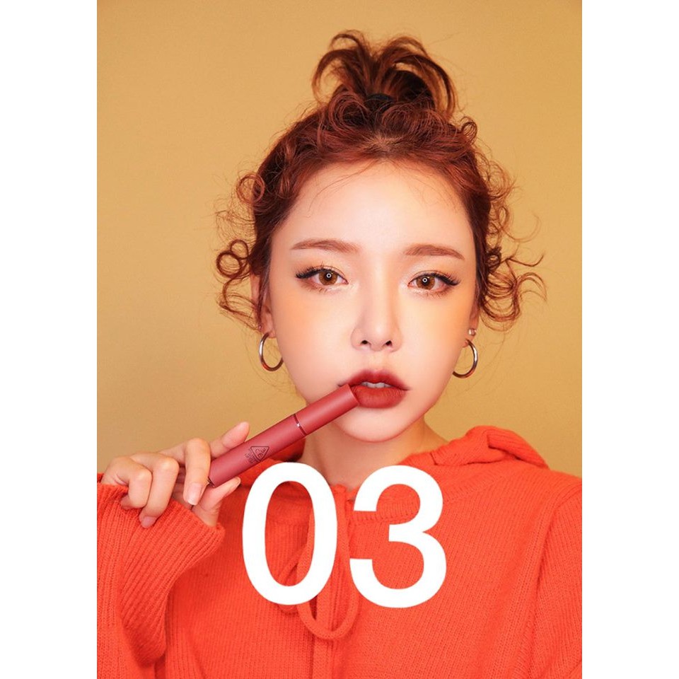 Son 3CE Velvet Lip Tint - Daffodil - Đỏ đất