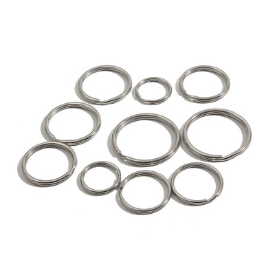 BEADIA Móc Khóa Tròn Chia Lỗ Bằng Thép Không Gỉ 20/25/28/30/35mm Dễ Thương Dành Cho Nam Và Nữ