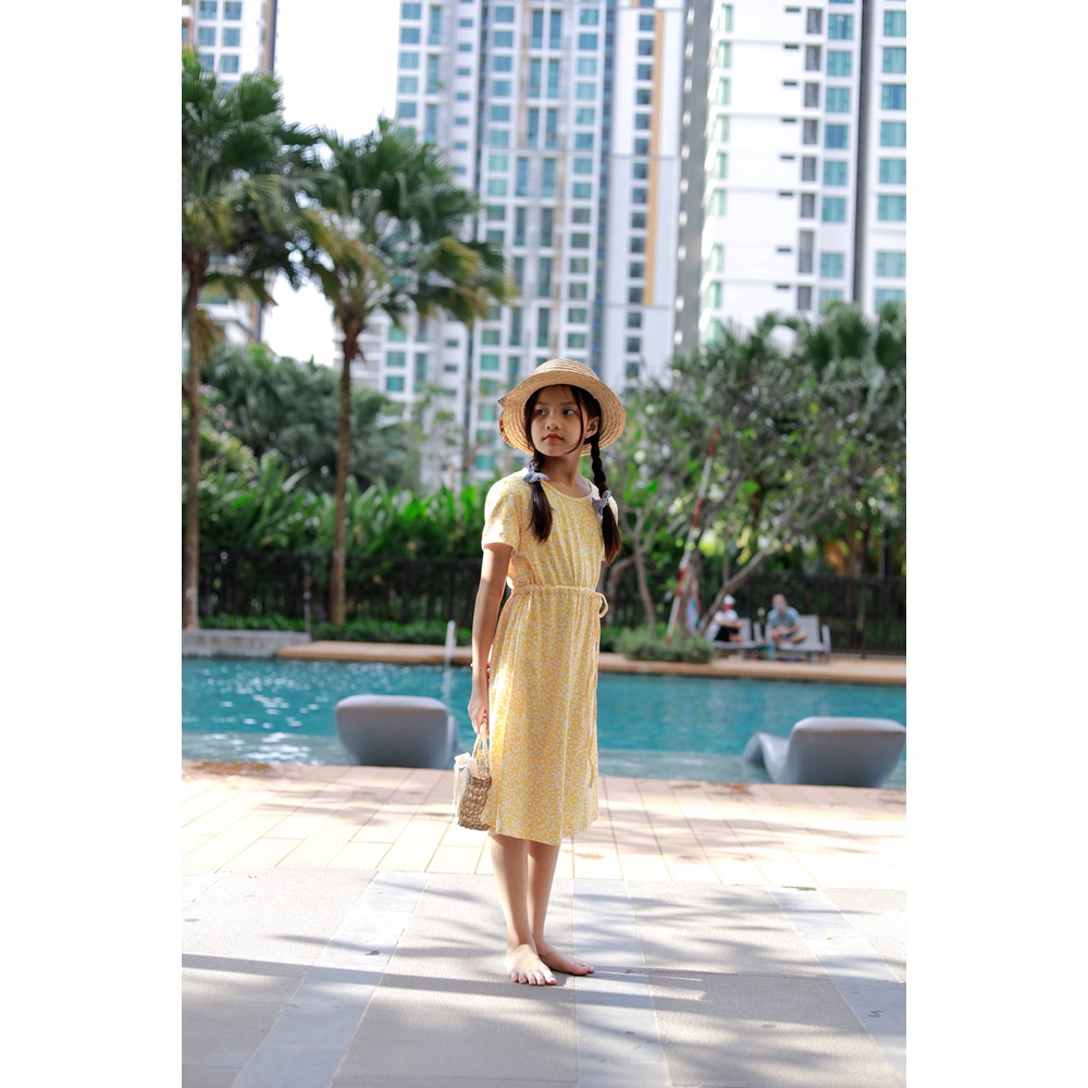 Đầm Thun Vàng Mùa Hè Dây Rút Eo SoraChan - M002