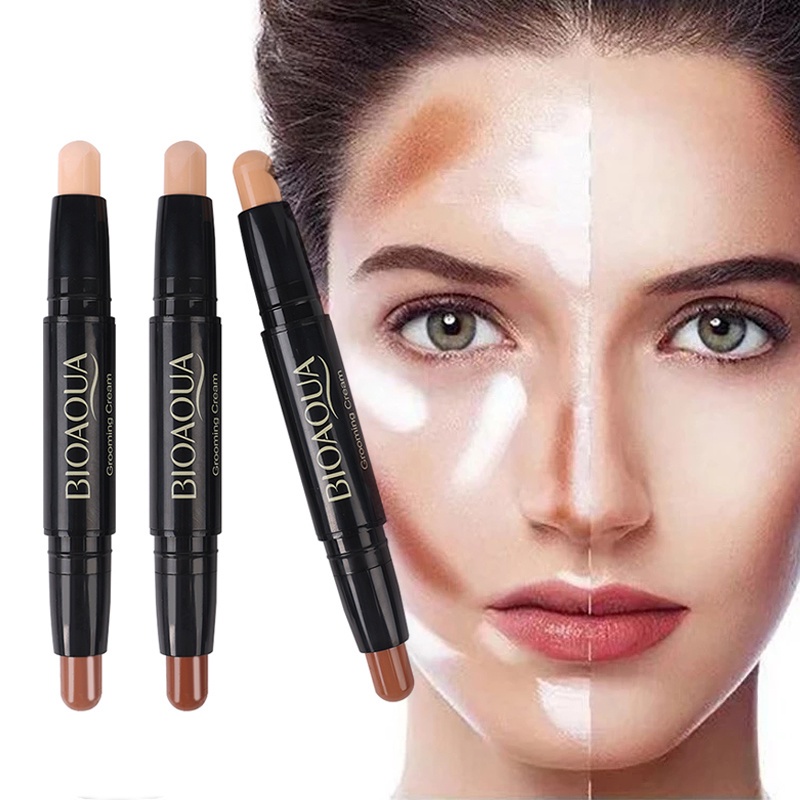 [BIOAOUA Double-headed Light Shadow Repair Stick] [Three-dimensional Highlight Shadow Brighten Concealer Pen] [Face Makeup Cosmetics]