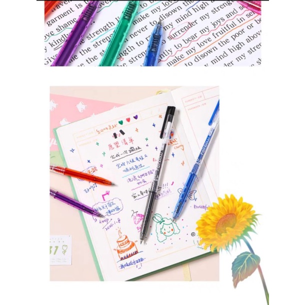 Hộp 8 cây bút Rainbow hãng Chenqui (Bi gel)