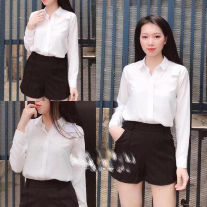 1003 áo sơ mi trắng tay dài cho nữ ( hình thật phía dưới ) | BigBuy360 - bigbuy360.vn