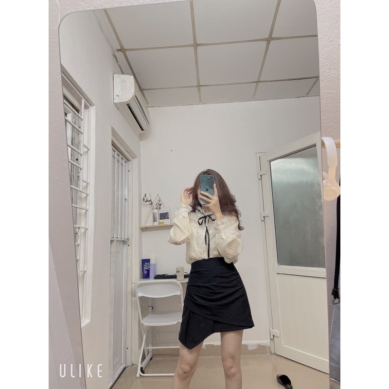 Chân Váy Ngắn Chữ A Lưng Cao Xếp Ly Phong Cách Hàn Quốc Goness 2 màu đen nâu | BigBuy360 - bigbuy360.vn