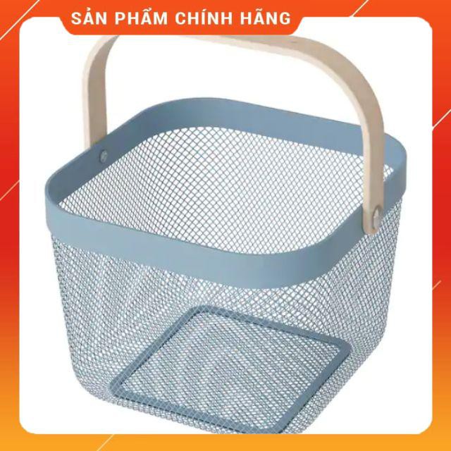 Rổ sắt quai gỗ RISATORP IKEA