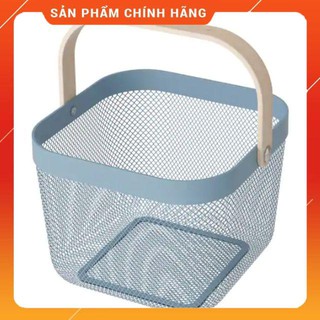 Rổ sắt quai gỗ risatorp ikea
