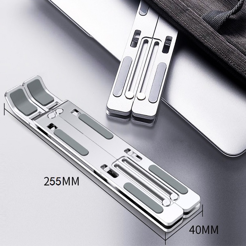 Giá đỡ laptop ipad macbook gấp gọn bằng nhôm stand nhôm để bàn 2 tầng LUVIBA G01