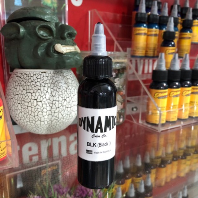 Mực dynamic BLK chai 60ml(2oz),chai to rót lẻ nguyên bản