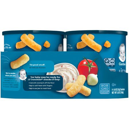 Bánh Ăn Dặm hình que Gerber Lil'Crunchies Non GMO (date mới) Vị Phomai