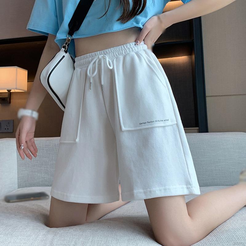 Quần Short Thể Thao Lưng Cao Phong Cách Hàn Quốc Cho Nữ