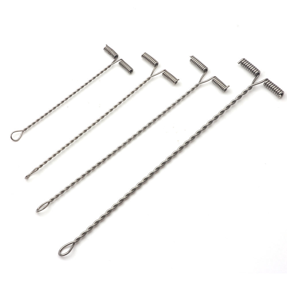 Set 10 Dây Móc Câu Cá Hình Chữ T Bằng Thép Không Gỉ 6/8/10/12cm