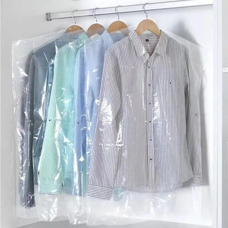 Set 10 Túi Bọc Quần Áo Chống Bụi Bằng Nhựa Trong Suốt Tiện Lợi