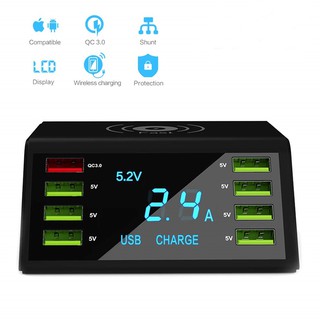 Đế Sạc Nhanh Không Dây 8 Cổng Usb 3.0