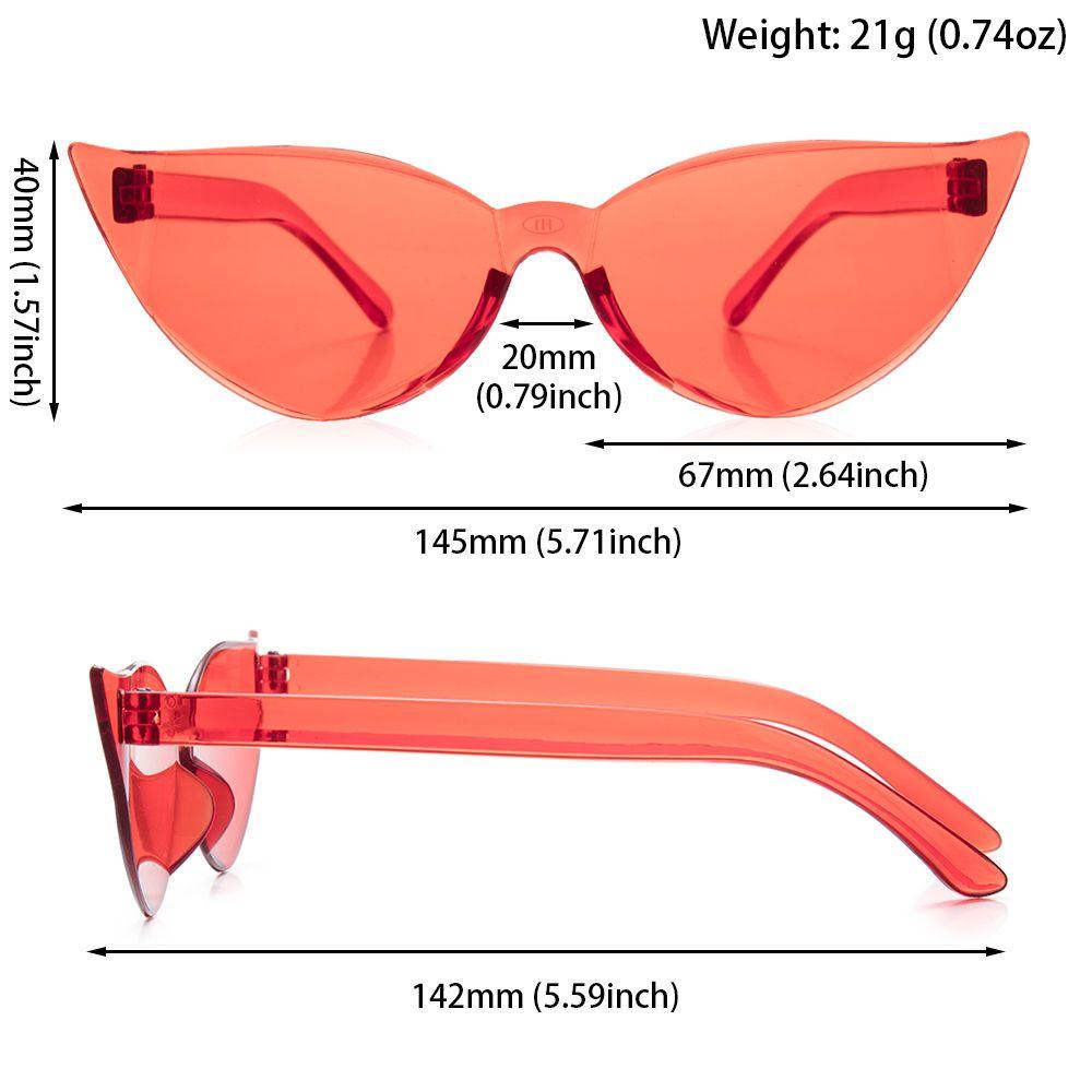 ESPO Kính Mát Mắt Mèo Không Viền Màu Sắc Kẹo Ngọt Thời Thượng