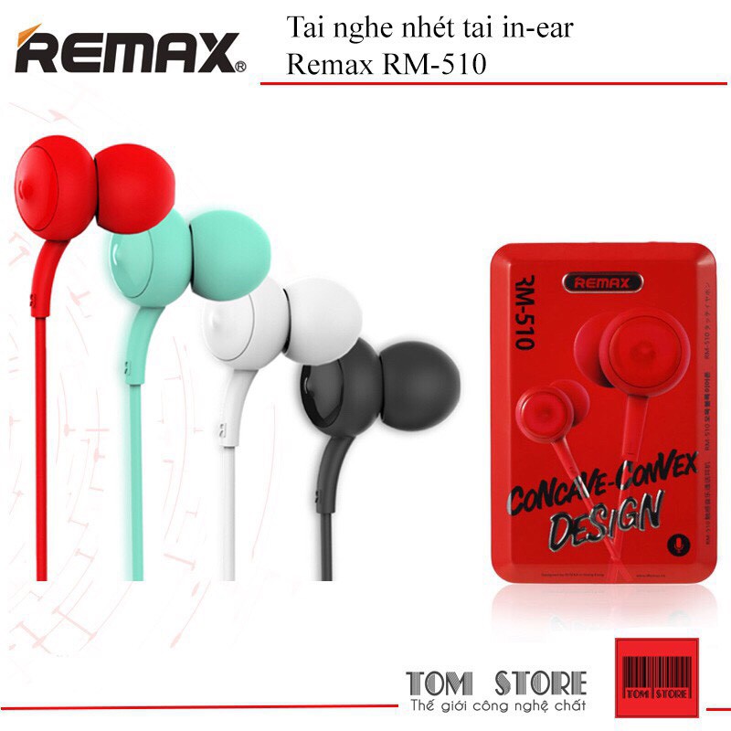 Tai nghe nhét tai In-ear Remax RM-510 - Hàng phân phối chính hãng #tainghe