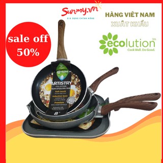 Chảo rán, nướng (piza) chống dính đáy từ cao cấp ECOLUTION SUNHOUSE - HÀNG VIỆT NAM XUẤT KHẨU MỸ