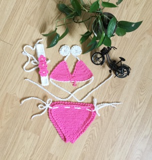 Bikini len sợi handmade cho bé