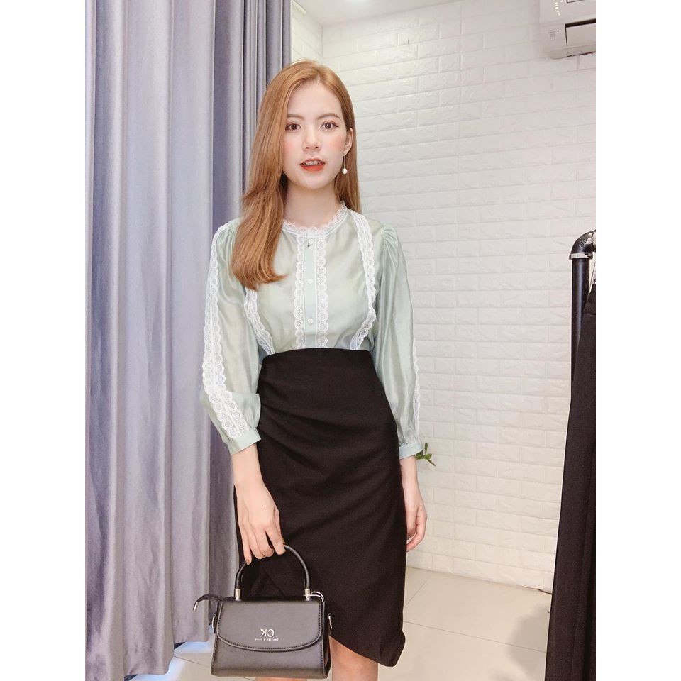 Chân váy body rúm eo kèm vạt cách điệu Thời Trang Nữ - Min House | BigBuy360 - bigbuy360.vn