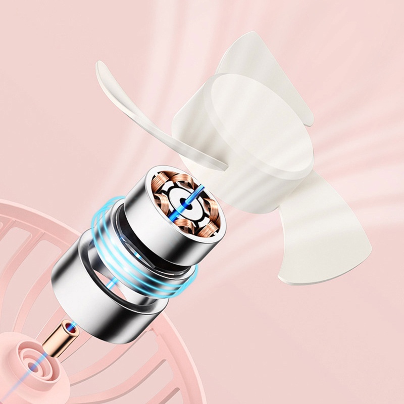 Quạt Phun Sương Mini Cầm Tay Sạc Pin Tiện Dụng