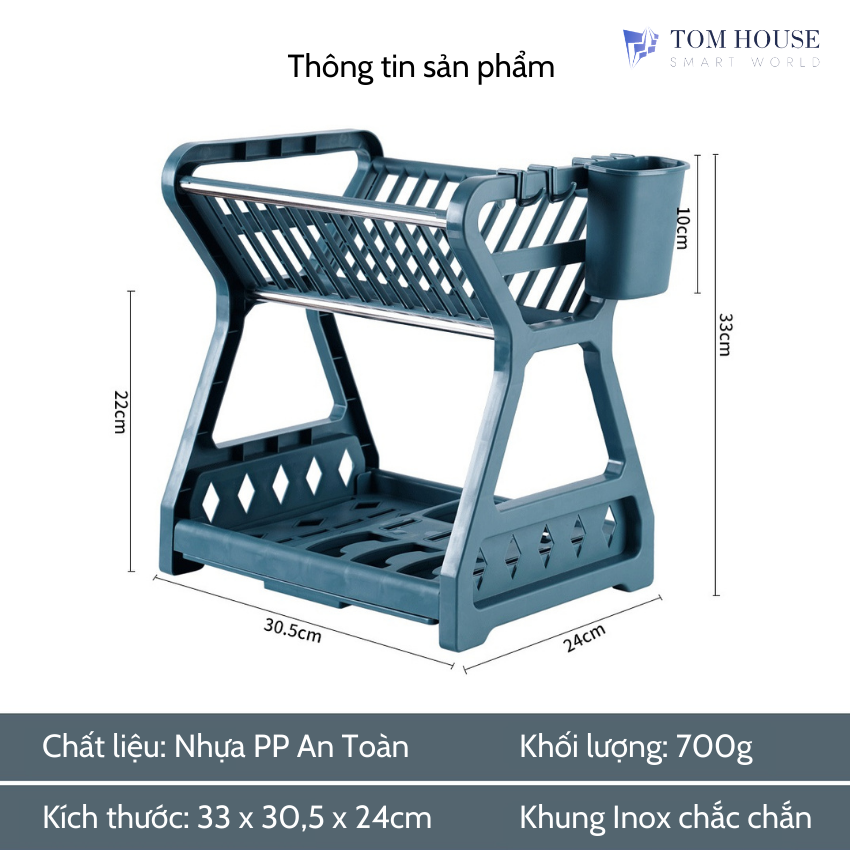 ☑️ [ SALE ] [Khung Inox] Kệ Úp Chén Dĩa 2 Tầng Ráo Nước Chắc Chắn Tiện Dụng Cho Nhà Bếp - Khosigiadung0806 🥡 | BigBuy360 - bigbuy360.vn