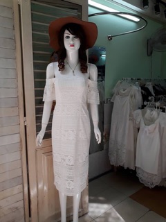 (Nhập mã NTAM189 để được giảm còn 189k + FS) NICOLE - ĐẦM REN TRỄ VAI