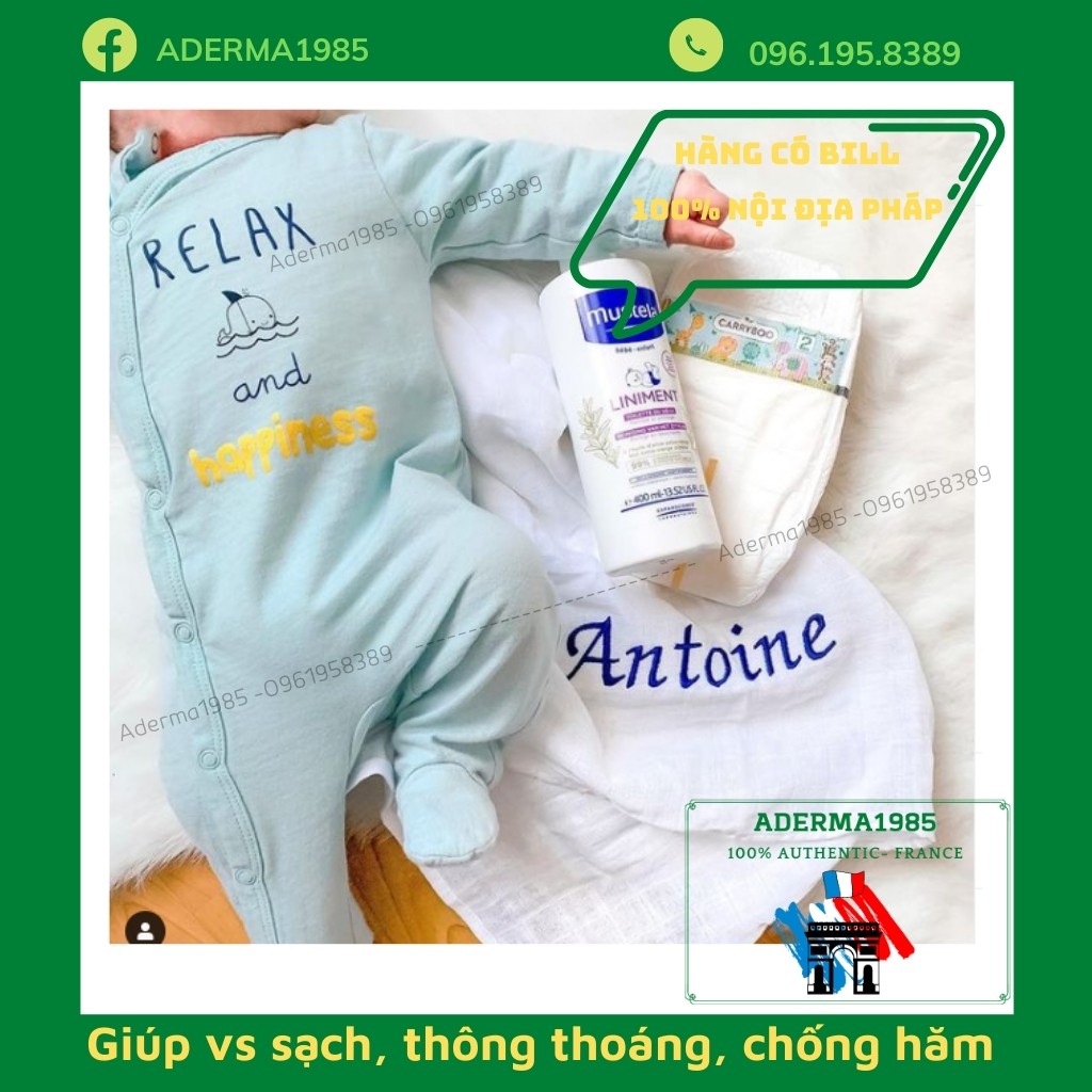 Dung dịch vệ sinh thay bỉm Liniment của Mustela 750ml ngăn ngừa hăm tã, thông thoáng, giúp bé ngủ ngon,chơi vui_Dodoshop