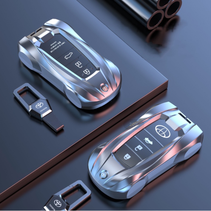 Vỏ Bọc Chìa Khóa Xe Hơi Bằng Hợp Kim Kẽm Phong Cách Thể Thao Cho Toyota Vios Corolla Fortuner RAV4 Avanza Rush