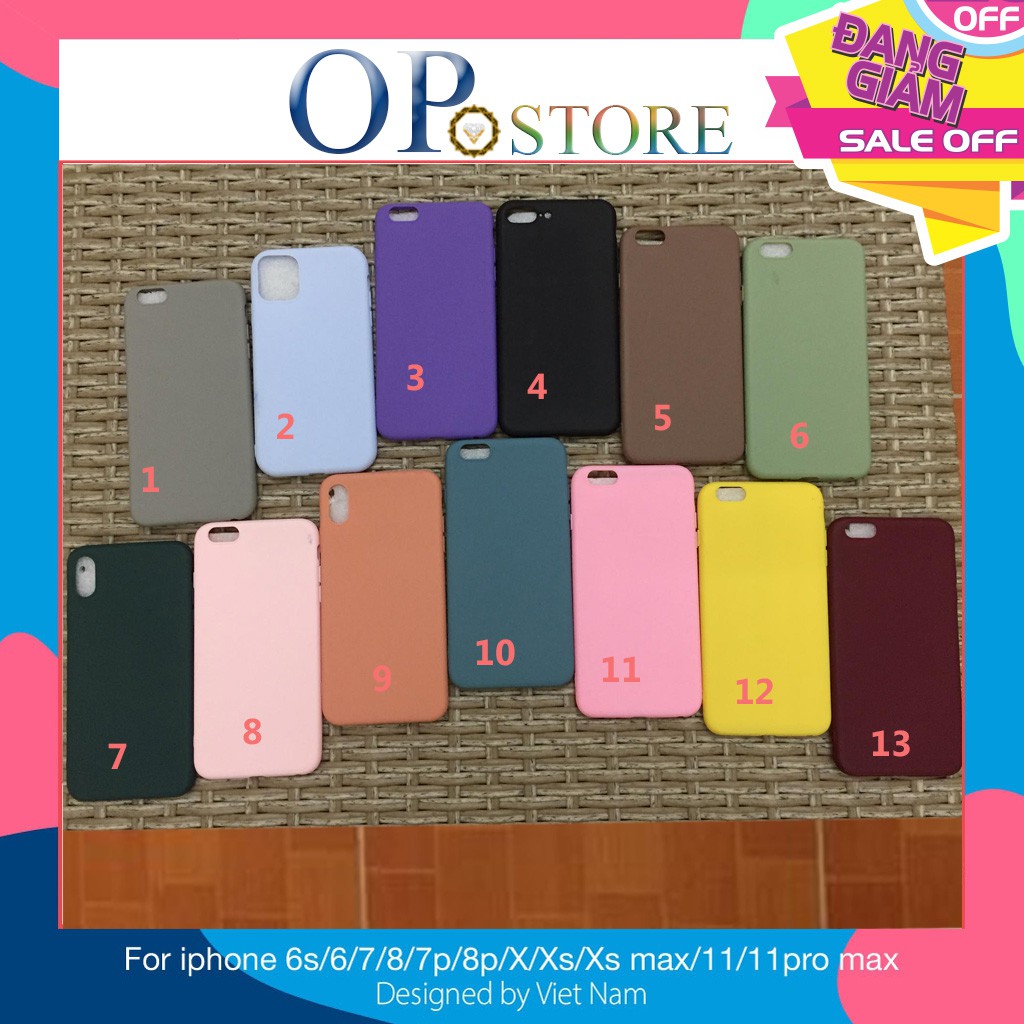 Ốp iphone - ốp lưng TPU trơn iphone 6plus/6splus/7pl/8pl/x/xs/xsmax/11/11promax - TPU-mẫu 1-8 | BigBuy360 - bigbuy360.vn