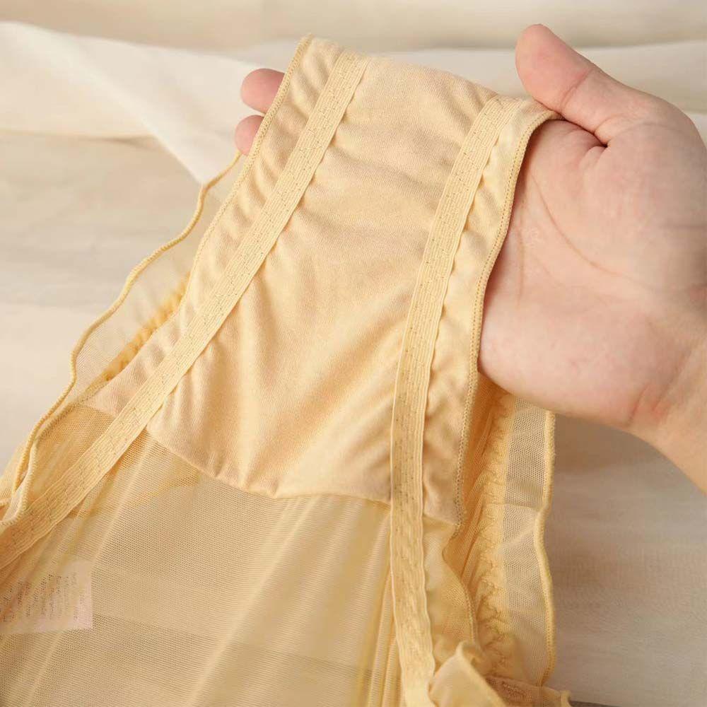 OCEANMAP Quần Lót Nữ Lưng Cao Phối Lưới Thoáng Khí Họa Tiết Chấm Bi Dễ Thương