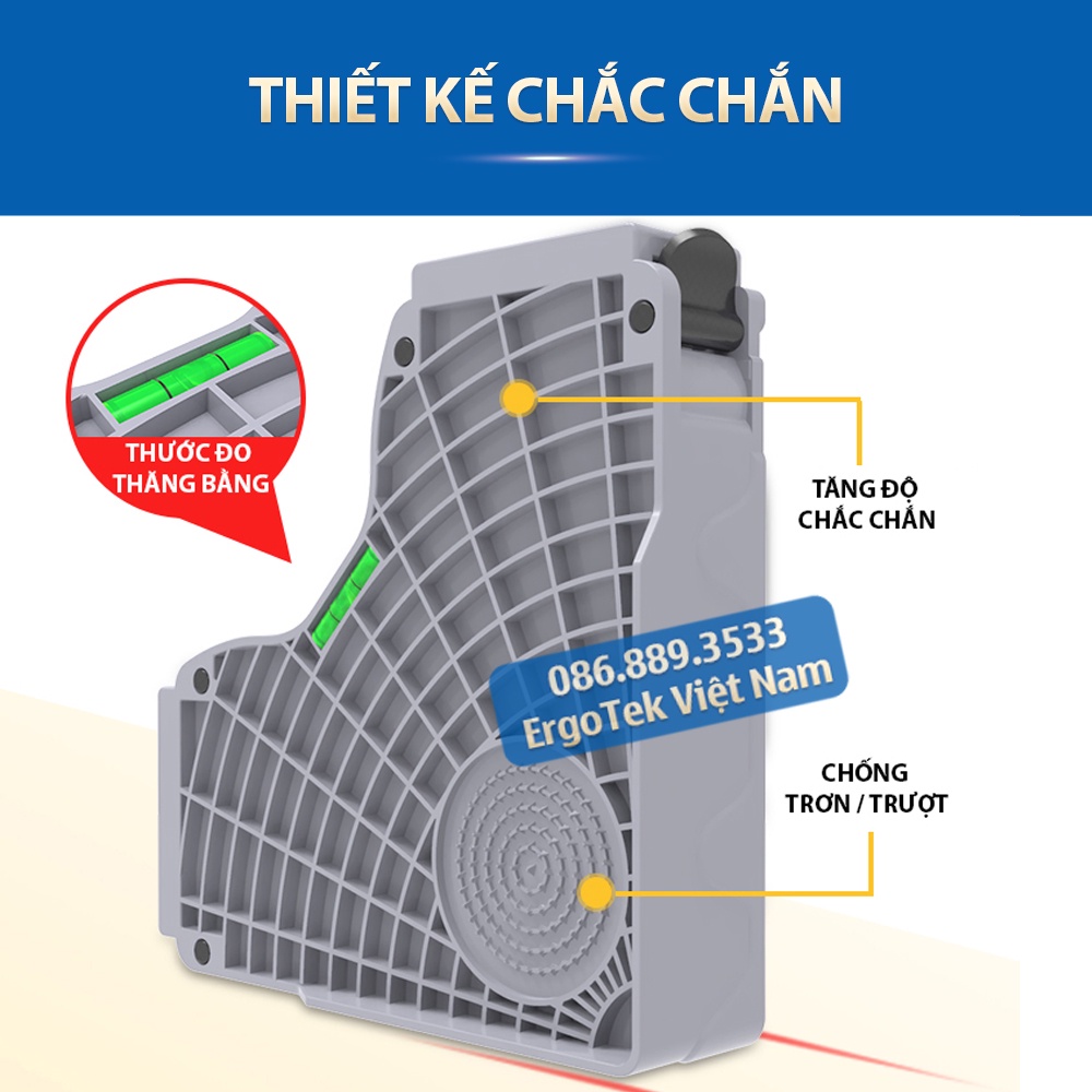 #MG4T4B / Chân Kệ Máy Giặt - Tủ lạnh ErgoTek 4 TRỤ 4 BÁNH - Chân Máy Giặt Cao Cấp - Điều Chỉnh Kích Thước - Độ Cao