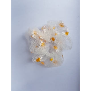 Scunchies hoa cúc - dây cột tóc hoa cúc( ảnh thật)