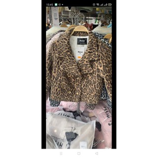 áo dạ lông hoạ tiết da báo