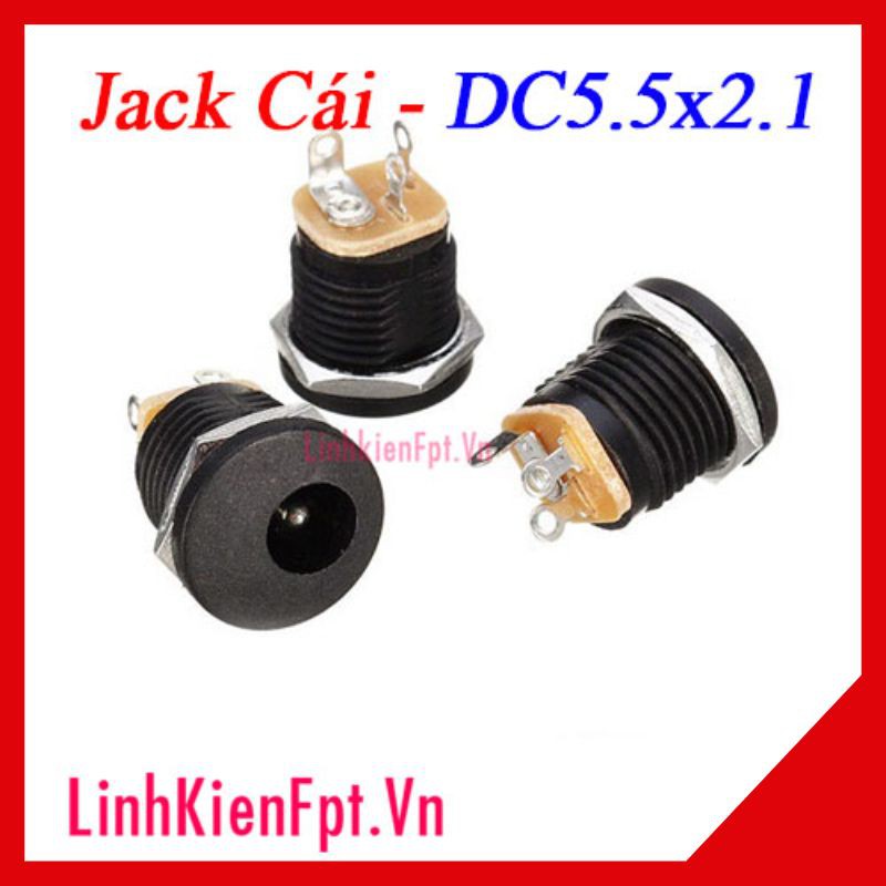 Jack nguồn dc5.5x2.1mm có ốc vặn- 10 cái