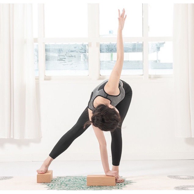 Iyengar yoga phụ trợ gạch gỗ rắn đăng nhập vuông sồi vật tư hỗ
