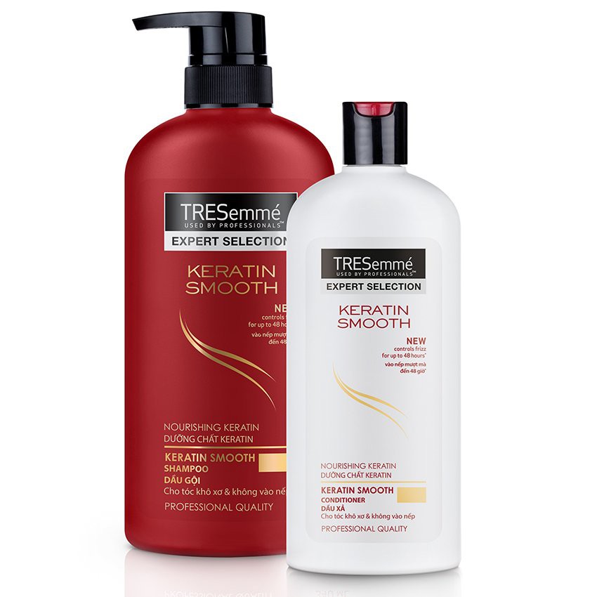 Combo Tresemme Keratin Smooth (1 gội 650g + 1 xả 140g)