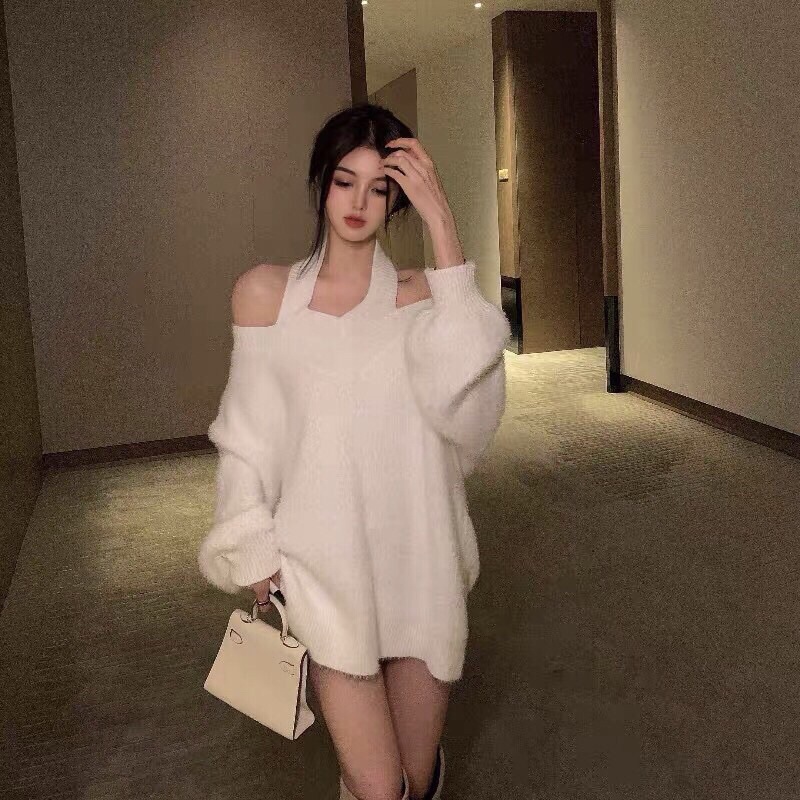 Áo len lông cut out cực sang chảnh