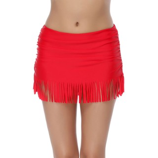 Chân váy tua rua mặc Bikini