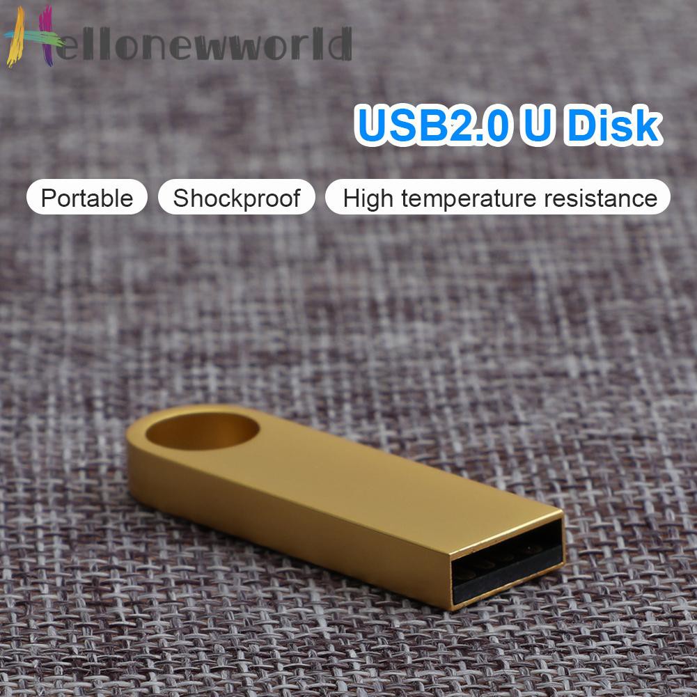 Hellonewworld Metal USB 2.0 Flash Drive 64GB 32GB 16GB High Speed USB Pen Thumb Drive