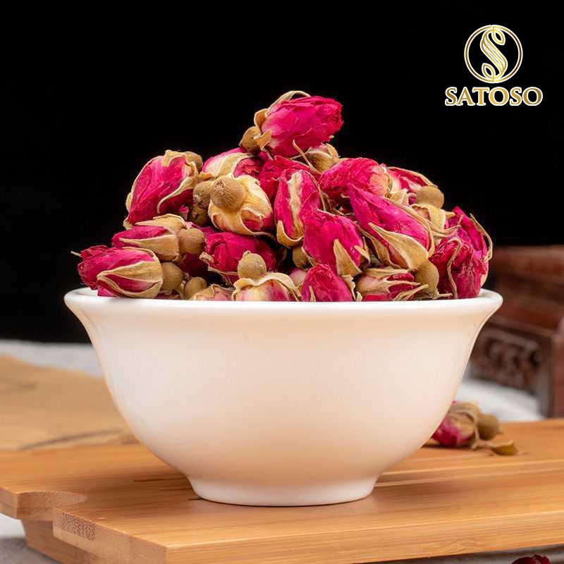 Trà hoa hồng SATASO cao cấp sấy khô làm đẹp da giảm đau bụng kinh ở nữ giới 100g SA06