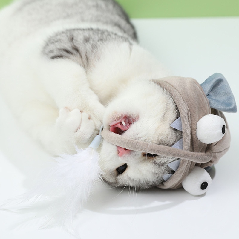 Mũ Mềm May Mắn Đính Tua Rua Cho Mèo