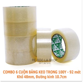 Băng Keo Trong/Đục 100Ya - 1.0kg/Cây (6 Cuộn) Siêu Dính Điện Gia Dụng Bảo Minh - Điện Gia Dụng Bảo Minh