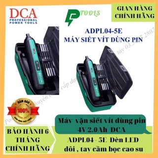 Máy vặn siết vít dùng pin dca 4v/2.0ah adpl04-5e , dùng để mở vặn ốc vít khả năng kẹp tối đa đầu lục giác 6.35mm đèn led