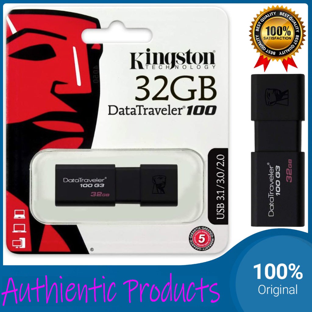 USB Kingston DT100G3 32GB nắp trượt tốc độ upto 100MB/s chính