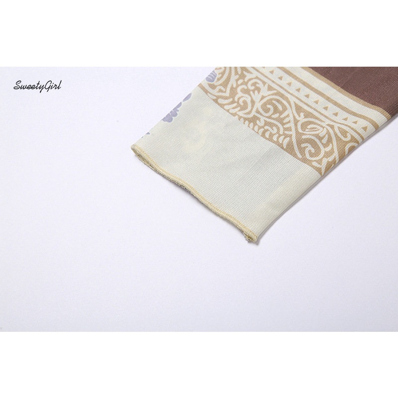 Áo Croptop Tay Dài Dáng Ôm In Họa Tiết Nhiều Màu Độc Đáo Thời Trang 2022 Quyến Rũ Cho Nữ