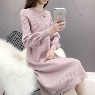 V006 - Váy len cao cấp tay bồng