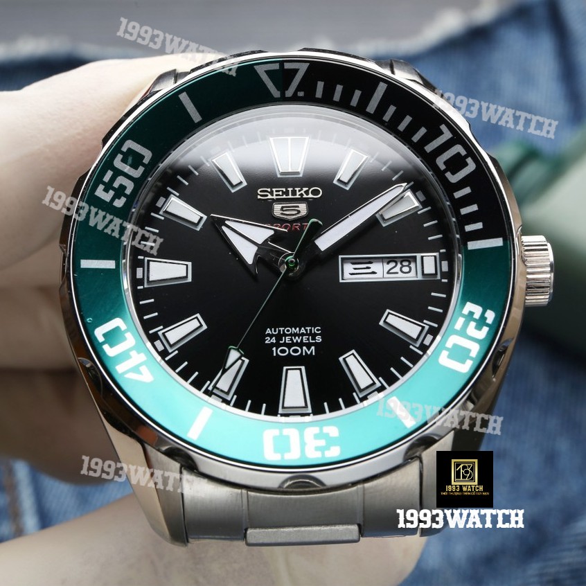 Đồng Hồ Nam Seiko 5 Sport Automatic SRPC53J1 Mặt Xanh Lá/Green Dial - Dây Thép - 44mm